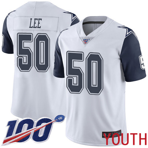 Youth Dallas Cowboys Limited White Sean Lee #50 100th Season Rush Vapor Untouchable NFL Jersey->dallas cowboys->NFL Jersey